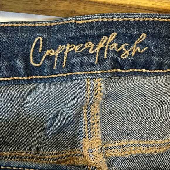 Copperflash size 18W high rise slim straight distressed jeans - Picture 4 of 7